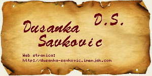 Dušanka Savković vizit kartica